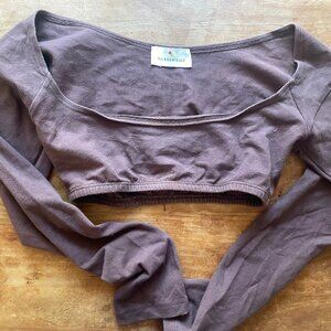 Gil Rodriguez El Tigre Chiquito L/S Crop Top Chocolate Small